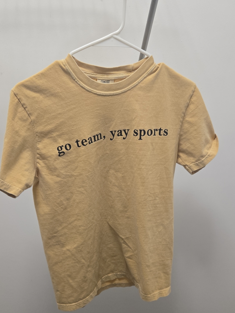 Go Team, Yay Sports Short-Sleeve Mustard Yellow T-Shirt